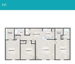 3 Bedroom 2 Bathroom 3306 floor plan